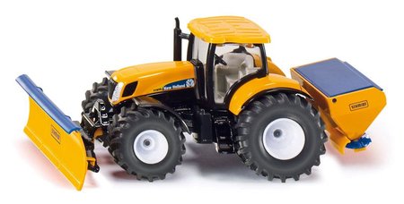 SIKU Super - Traktor s prednm pluhom a rozmetadlom soli, 1:50