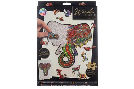 Dreven puzzle slon 132 dielov