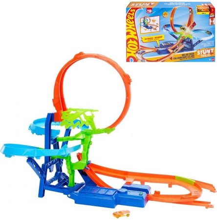 Mattel HOT WHEELS Stunt Tracks zrka vo vzduchu sada s autkom