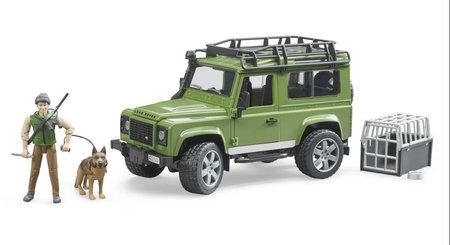 Bruder 2587 Land Rover Defender Station Wagon s figrkou poovnka a psa