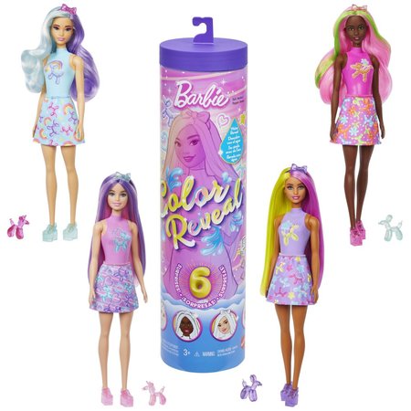 Barbie Color Reveal Barbie Balnkov zvieratk ASST