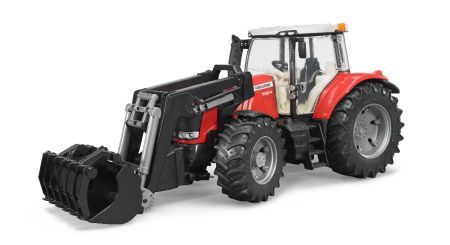 Bruder 3047 Traktor Massey Ferguson 7624 + eln naklada