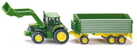 SIKU Farmer - John Deere s elnm nakladaom a prvesom, mierka 1:87
