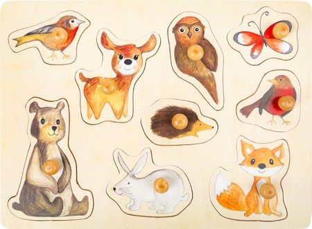 Small Foot Dreven puzzle Lesn zvierat