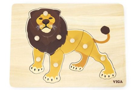 Viga Dreven Montessori puzzle - lev