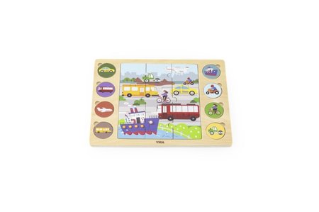 Viga Dreven puzzle doprava 9 dielov