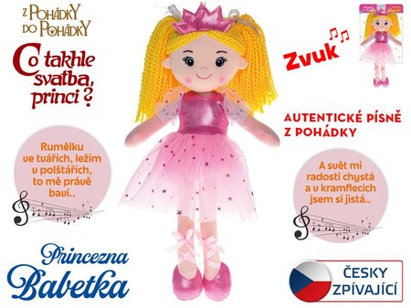 Bbika Princezn Babetka 35cm mkk telo na batrie esky spievajca