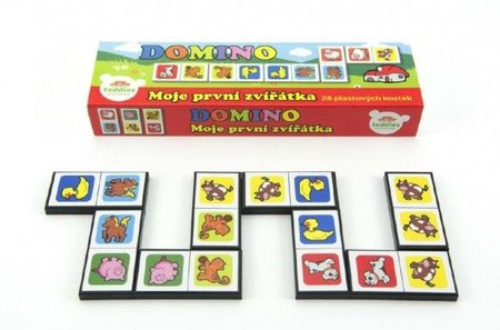 Teddies Domino Moje prv zvieratk 28ks stolov hra v krabici