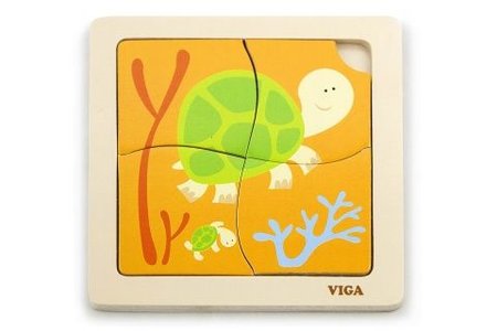 Viga Dreven puzzle 4 diely - korytnaka