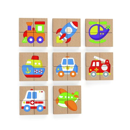 Viga Dreven magnetick puzzle Vozidl