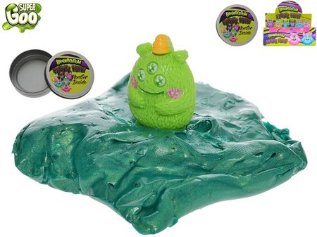 Super Goo Brainboooom hmota skkajca 40gr s figrkou 6farieb v plechovke, 24ks v DBX