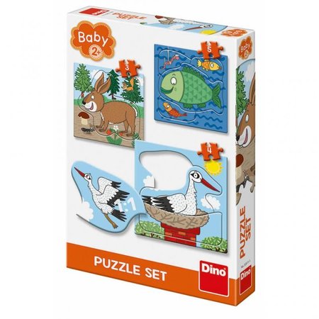 Dino puzzle Zvierat: Kde ij 3-5 detsk puzzle