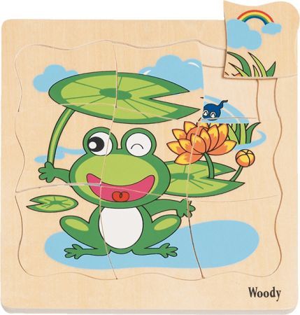 Woody Evolúcia žaby doskové puzzle