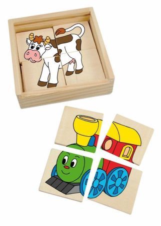 Woody Minipuzzle Mal mainka v drevenej krabike