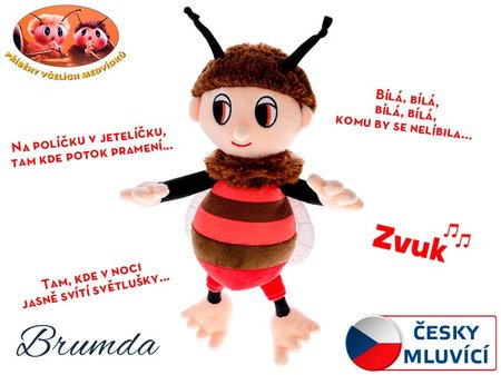 Vel medvedk Brumda 29cm ply s pesnikami -CZ