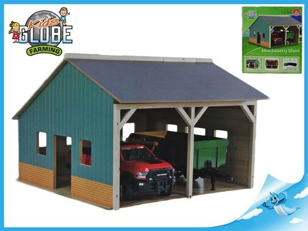 Kids Globe Gar dreven farma pre 2 traktory 55x53x38cm 1:16