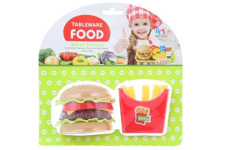 Plastov hamburger a hranolky