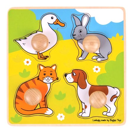 Bigjigs Toys Vkladacie puzzle domce zvieratk