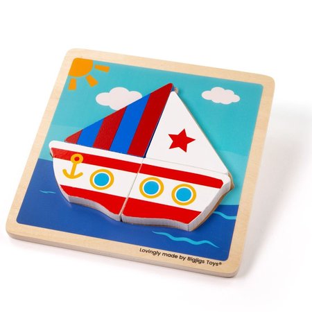 Bigjigs Toys Vkladacie puzzle Plachetnica