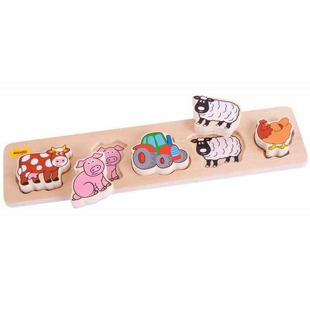 Bigjigs Baby Dreven vkladacie puzzle farma