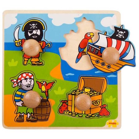 Bigjigs Toys Vkladacie puzzle pirti