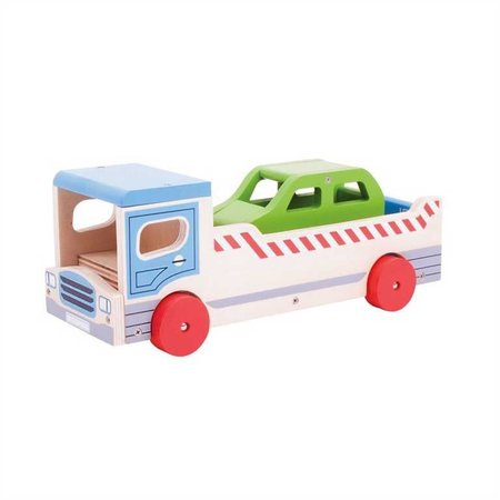 Bigjigs Toys Devn odtahov auto s osobnm autem