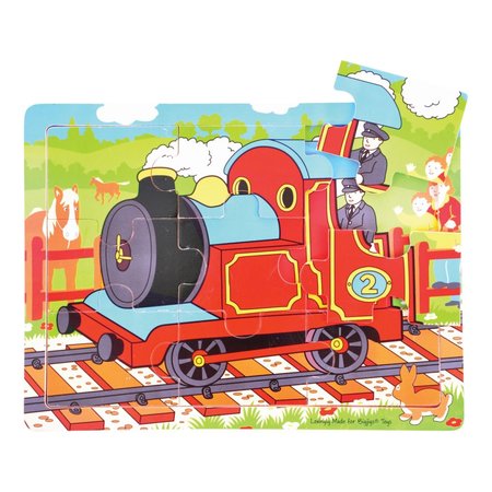 Bigjigs Toys Dreven puzzle vlak 9 dielikov