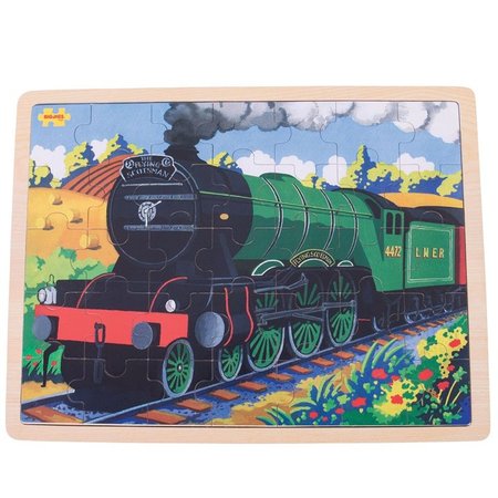 Bigjigs Toys Dreven puzzle historick vlak Flying Scotsman 35 dielikov