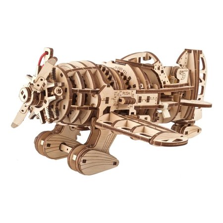 Ugears 3D dreven mechanick puzzle Lietadlo Mad Hornet