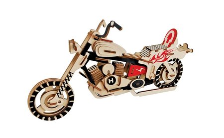 Woodcraft Dreven 3D puzzle Motorka HD I farebn