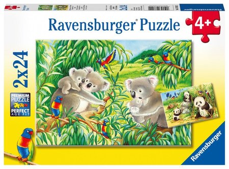 Ravensburger Koaly a pandy 2 x 24 kusov