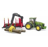 Bruder 3054 John Deere 7930 s valnkom na drevo