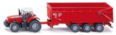 SIKU Farmer - Traktor Massey Ferguson s prvesom, mierka 1:87