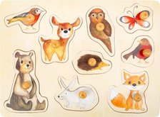 Small Foot Dreven puzzle Lesn zvierat