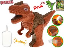 Dinoworld dinosaurus 17cm so svetlom a zvukom vytvrajci paru 2farby v krabik
