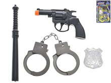 Policajn set 4ks - pito klapacia 14cm s doplnkami