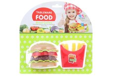 Plastov hamburger a hranolky