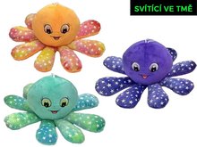 Chobotnika plyov 15cm svietiaca v tme 3farby