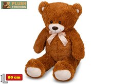 Plush Friends medve plyov 80cm tmavo hned s maou