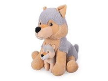 Pes husky plyov 25cm sediaci so teniatkom