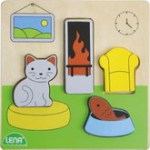 Lena Dřevěné puzzle, obývací pokoj