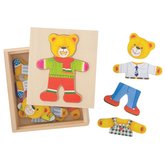 Bigjigs Toys Oblékacie puzzle Pán medveď