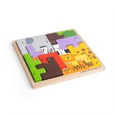 Bigjigs Toys Dreven kocky puzzle so zvieratkami safari