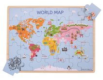 Bigjigs Toys Dreven puzzle mapa sveta