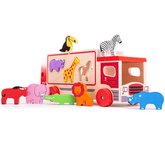 Bigjigs Toys Dreven auto so zvieratkami safari