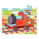 Bigjigs Toys Dreven puzzle vlak 9 dielikov