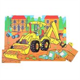 Bigjigs Toys Dreven puzzle bager 9 dielikov