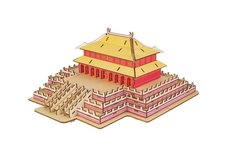 Woodcraft Dreven 3D puzzle The Hall of Supreme Harmony