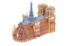 Woodcraft Dreven 3D puzzle Katedrla Notre-Dame