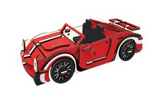 Woodcraft Dreven 3D puzzle erven kabriolet